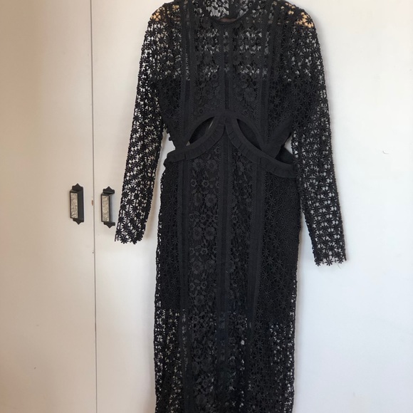 COPY - Self Portrait Payne Cutout Dress, Black - Picture 8 of 10